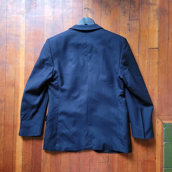 Vintage Jack Fraser Deep Navy Wool Blazer, sz 38S - Picture 3 of 14